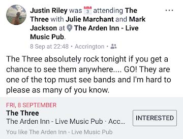 Three review - Arden, Accrington